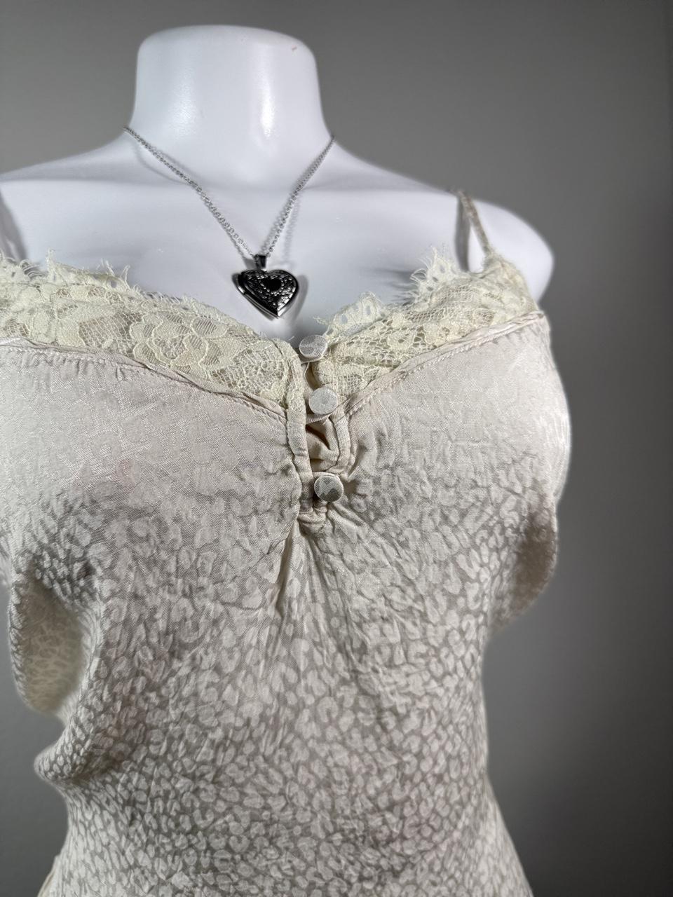 Y2K Coquette Abercrombie & Fitch Cream tank top – Women's Used Clothing