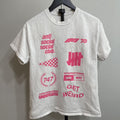 Y2K Anti Social Social Club White and Pink tee – Women's Used Clothing