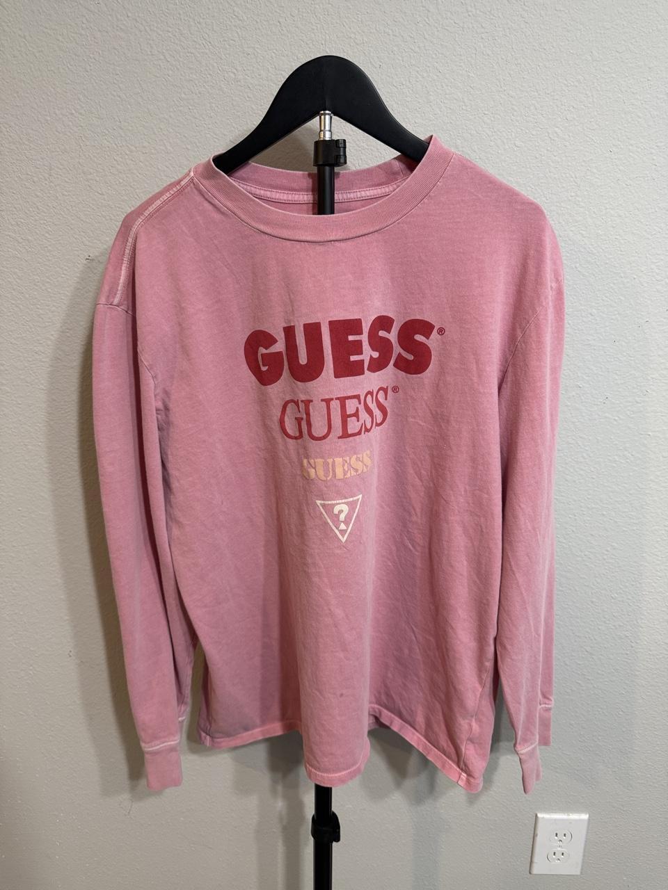 Vintage GUESS Pink shirt – Women's Used Clothing