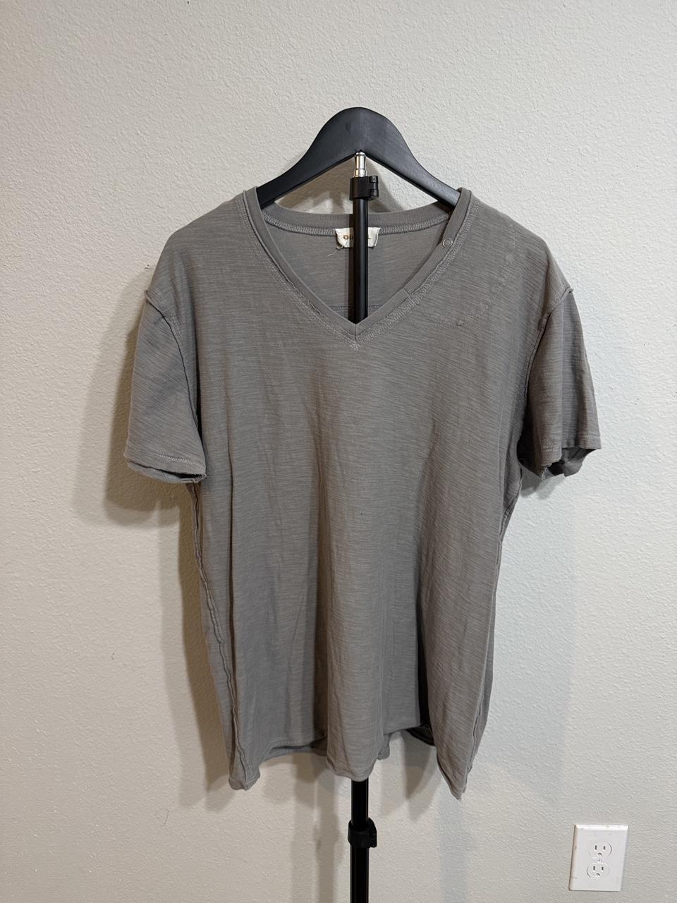Y2K DIESEL Grey and Tan tshirt – Women's Used Clothing