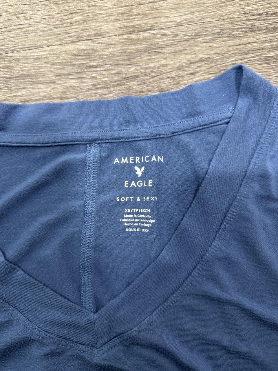 Y2K American Eagle Blue Tee – Women's Used Clothing