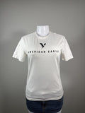 Y2K American Eagle White Graphic Tee – Women's Used Clothing