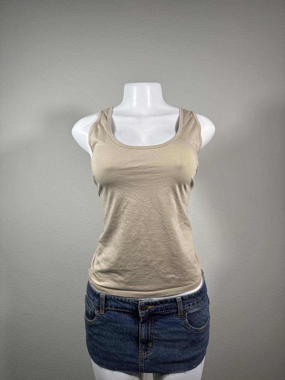 Y2K Abercrombie & Fitch Beige tank top – Women's Used Clothing