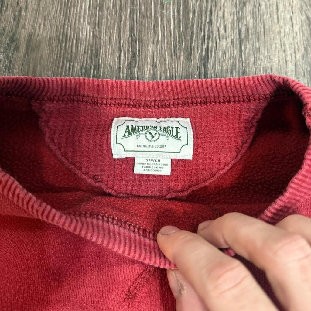 Y2K American Eagle Red hoodie – Women's Used Clothing
