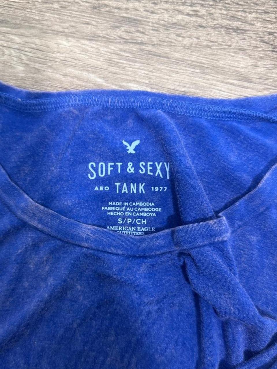 Y2K American Eagle Blue tank top – Women's Used Clothing
