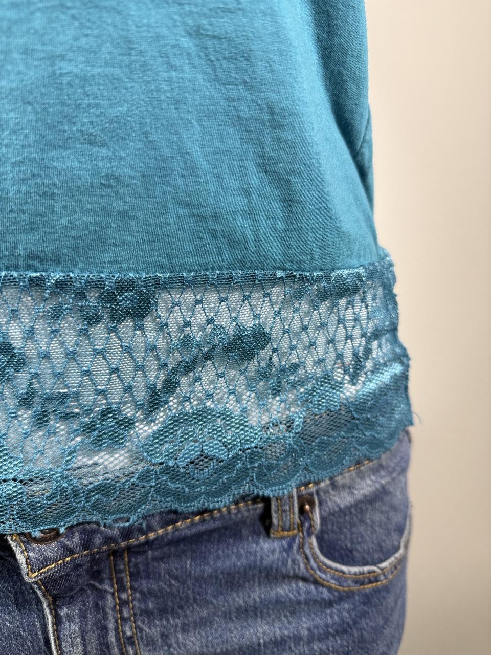 Vintage Fairycore Rue 21 Teal top – Women's Used Clothing