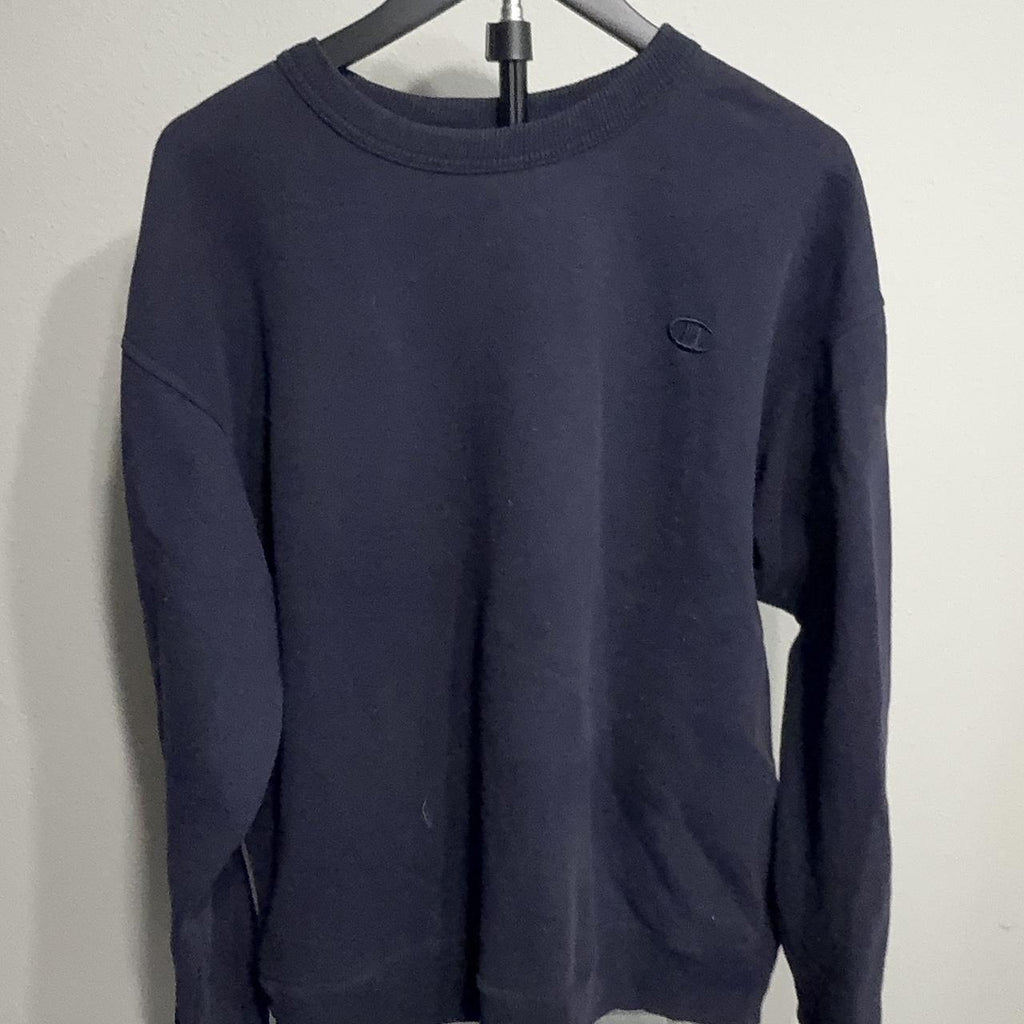 Y2K Champion Navy and Blue hoodie – Women's Used Clothing