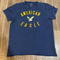 Y2K American Eagle Navy and Blue Tee – Women's Used Clothing