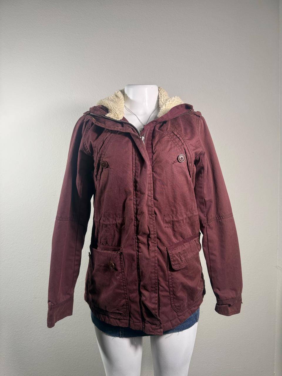 Y2K American Eagle Burgundy Jacket – Women's Used Clothing