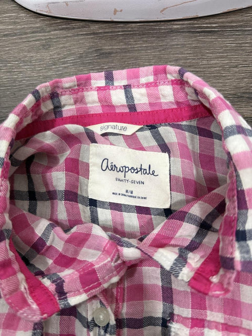 Vintage Aéropostale Pink button-up shirt – Women's Used Clothing