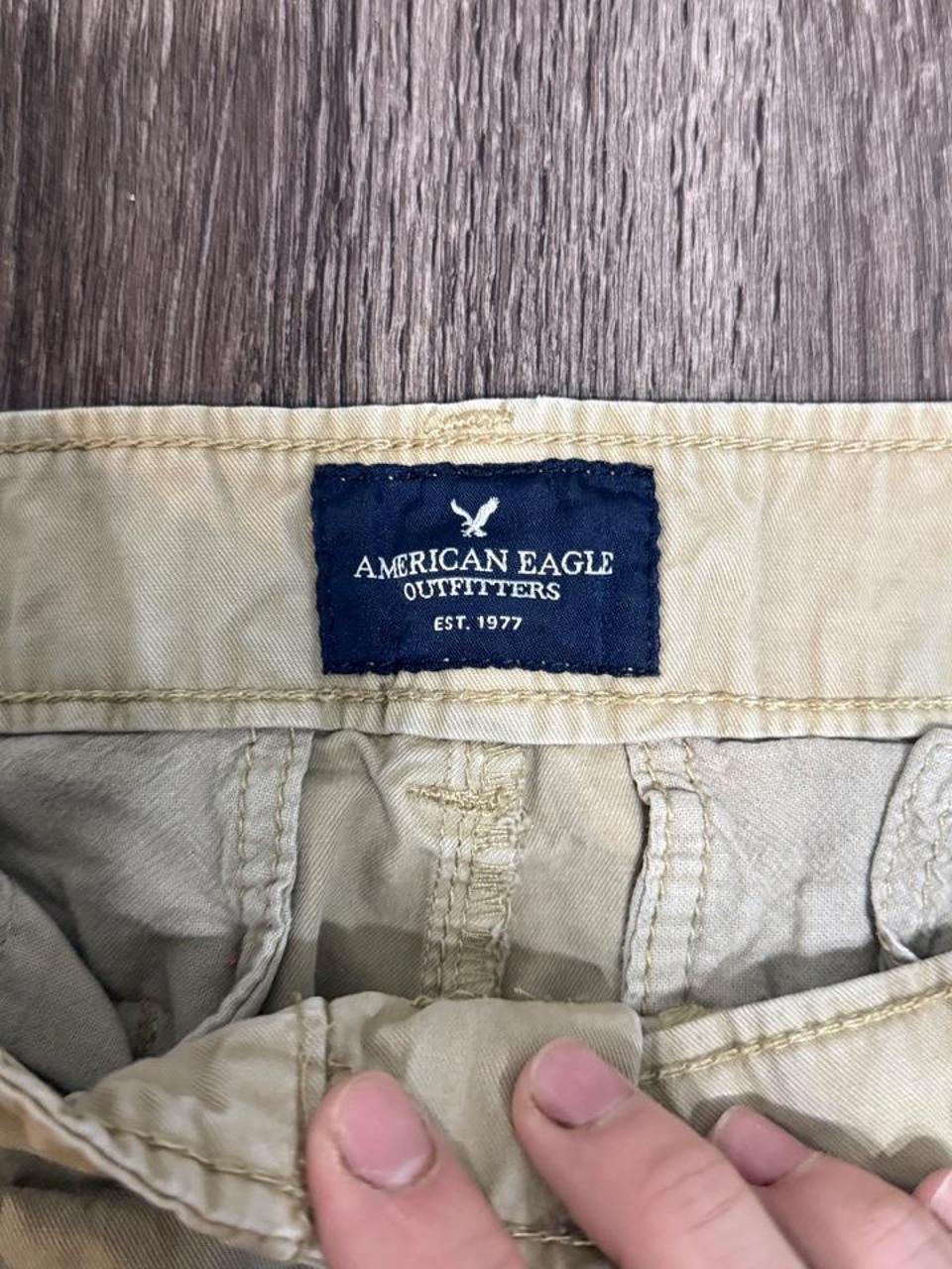 Y2K American Eagle Tan and Cream trousers – Women's Used Clothing
