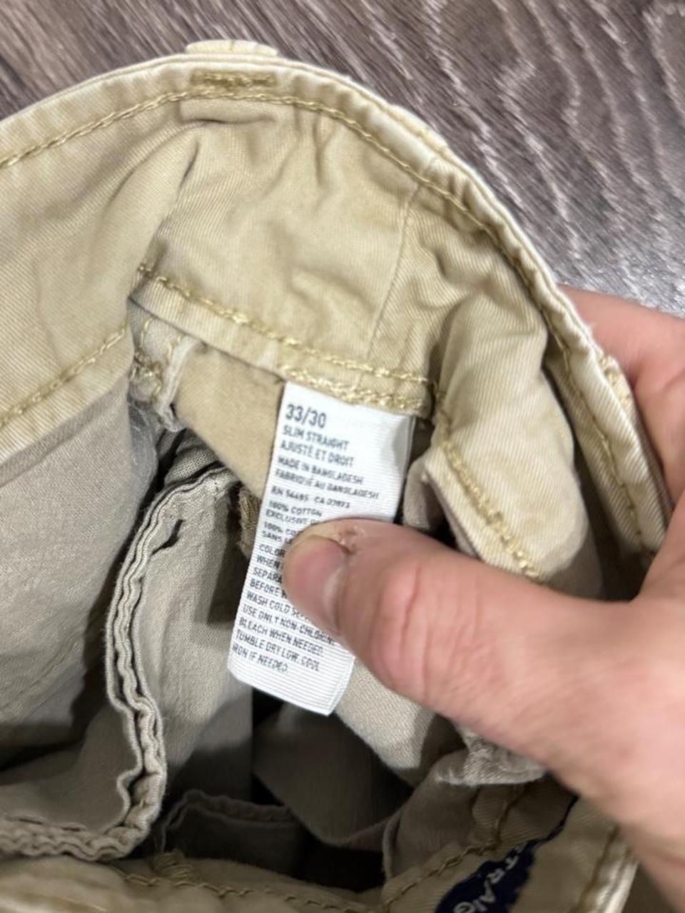 Y2K American Eagle Tan and Cream trousers – Women's Used Clothing