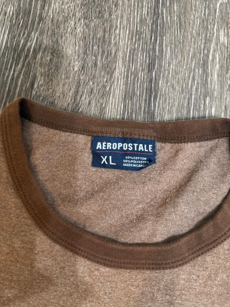 Y2K Aéropostale Brown and Tan tee – Women's Used Clothing