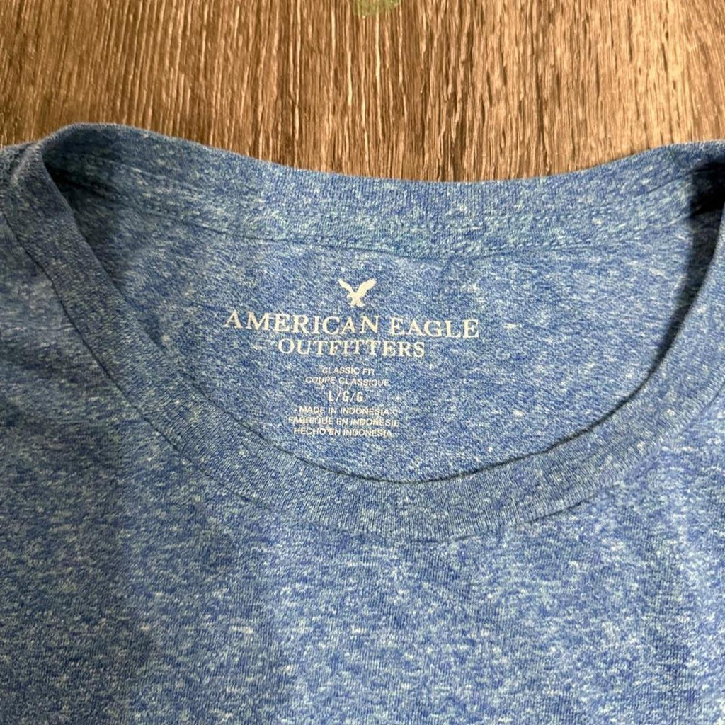 Y2K American Eagle Blue tee – Women's Used Clothing