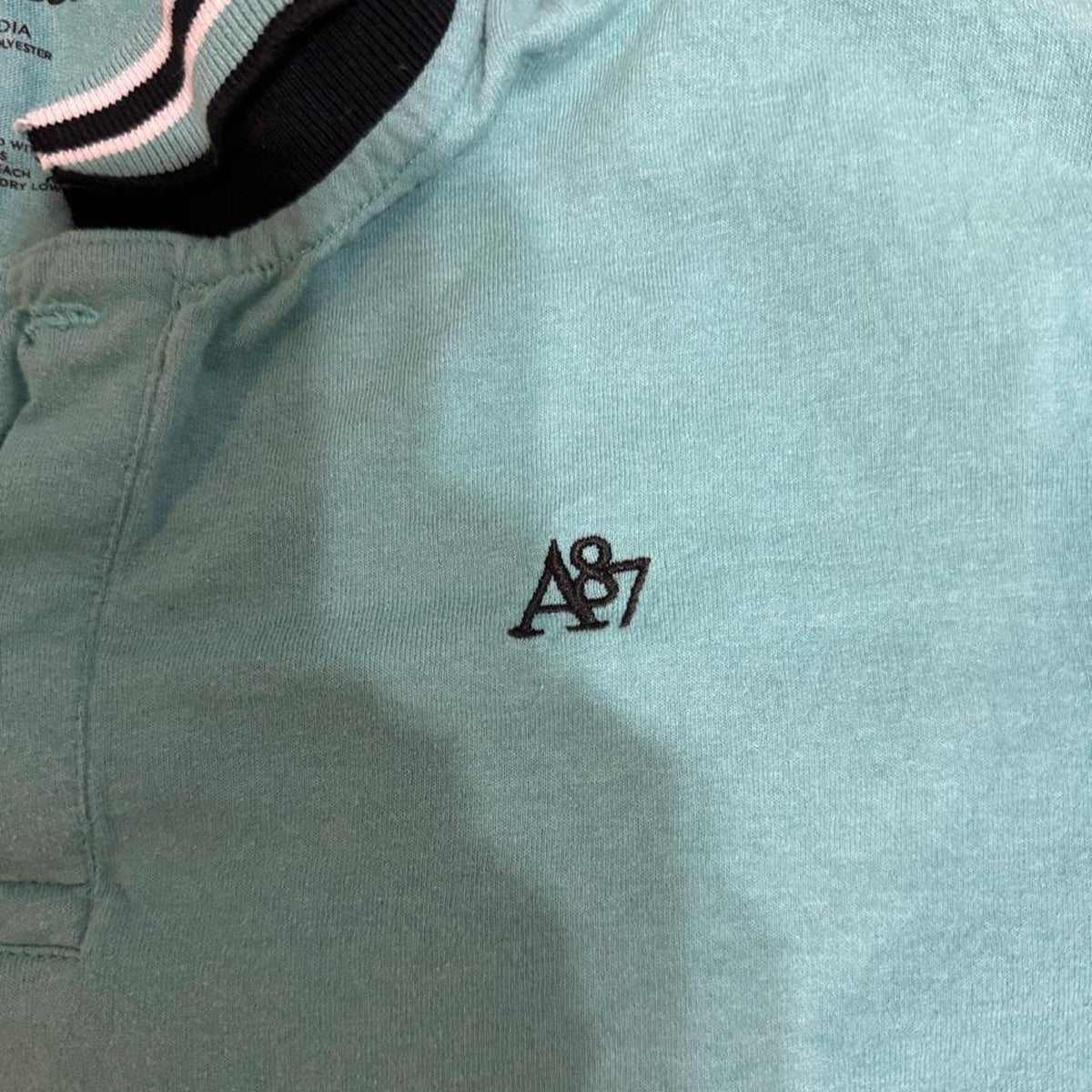 Y2K Aéropostale Green and Blue polo – Women's Used Clothing