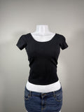 Y2K Black baby tee – Women's Used Clothing