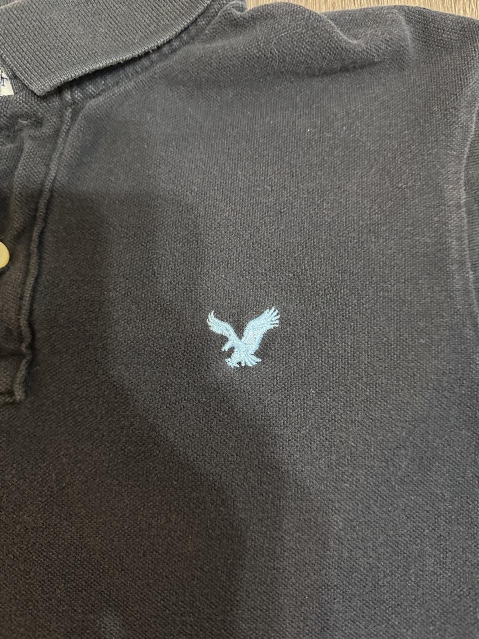 Y2K American Eagle Black and Navy Polo – Women's Used Clothing