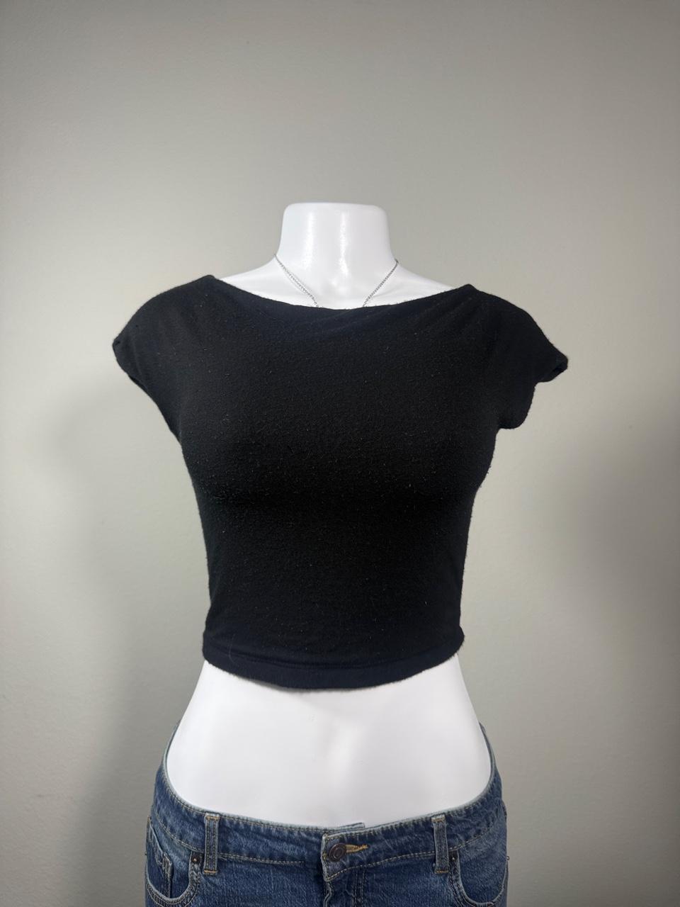 Y2K Black crop top – Women's Used Clothing