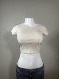 Y2K Brandy Melville Cream crop top – Women's Used Clothing