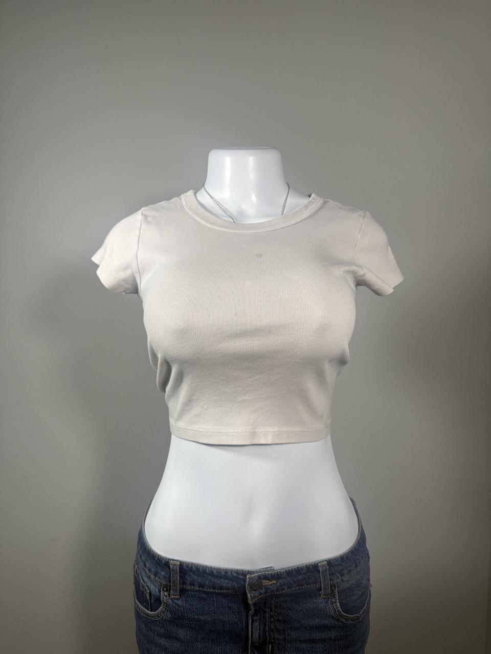 Y2K Brandy Melville Cream crop top – Women's Used Clothing