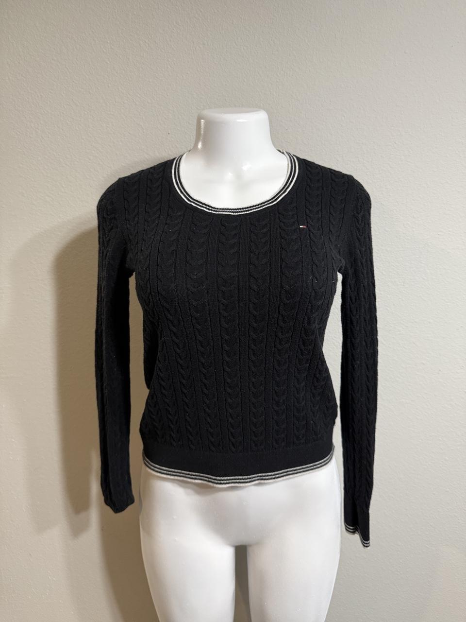 Y2K Tommy Hilfiger Black jumper – Women's Used Clothing