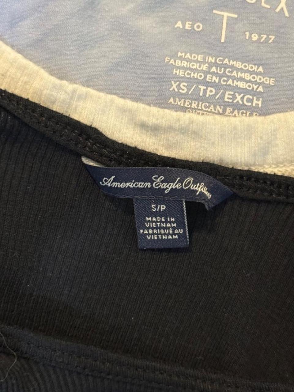 Y2K American Eagle Black tank top – Women's Used Clothing