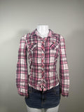 Vintage GUESS Pink button-up shirt – Women's Used Clothing