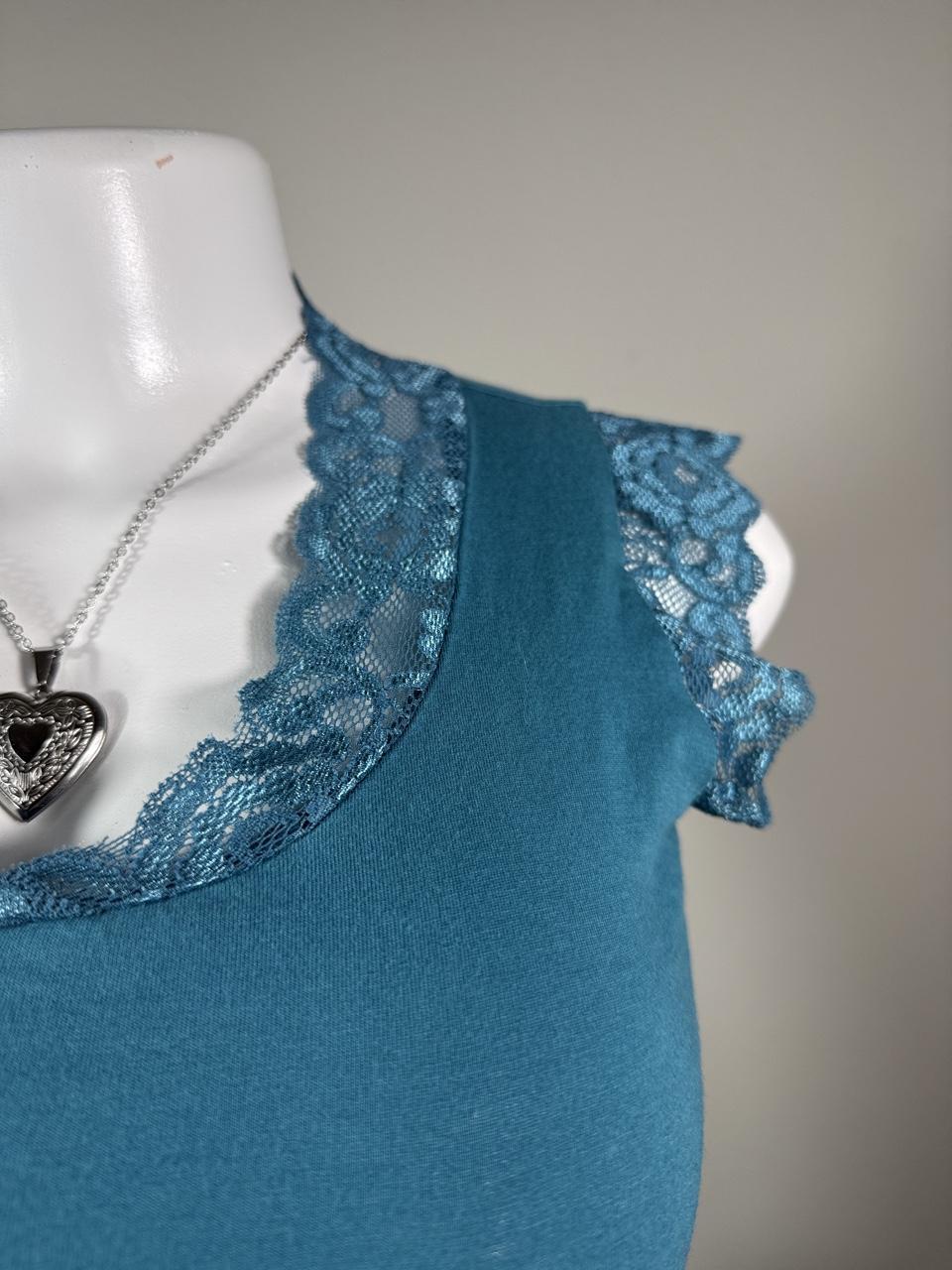Vintage Fairycore Rue 21 Teal top – Women's Used Clothing