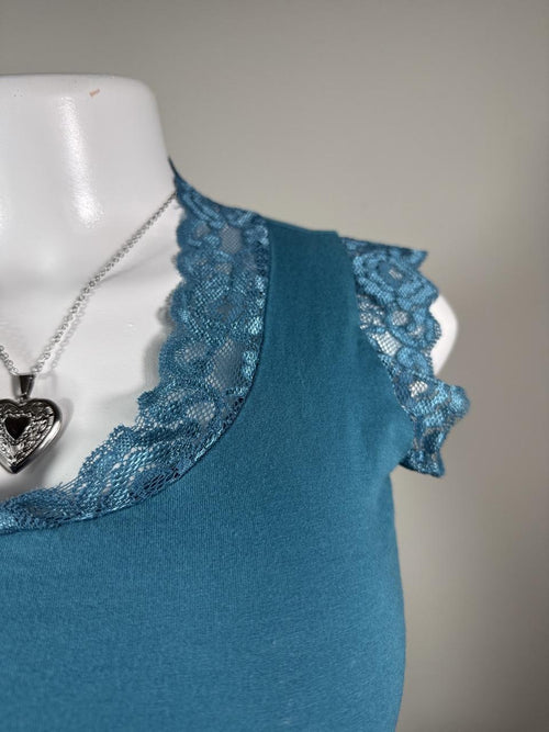 Vintage Fairycore Rue 21 Teal top – Women's Used Clothing