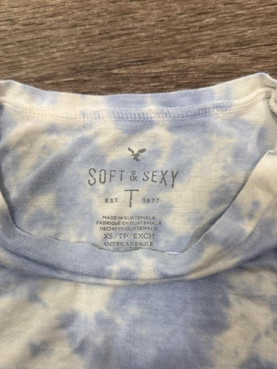 Y2K American Eagle Blue baby tee – Women's Used Clothing
