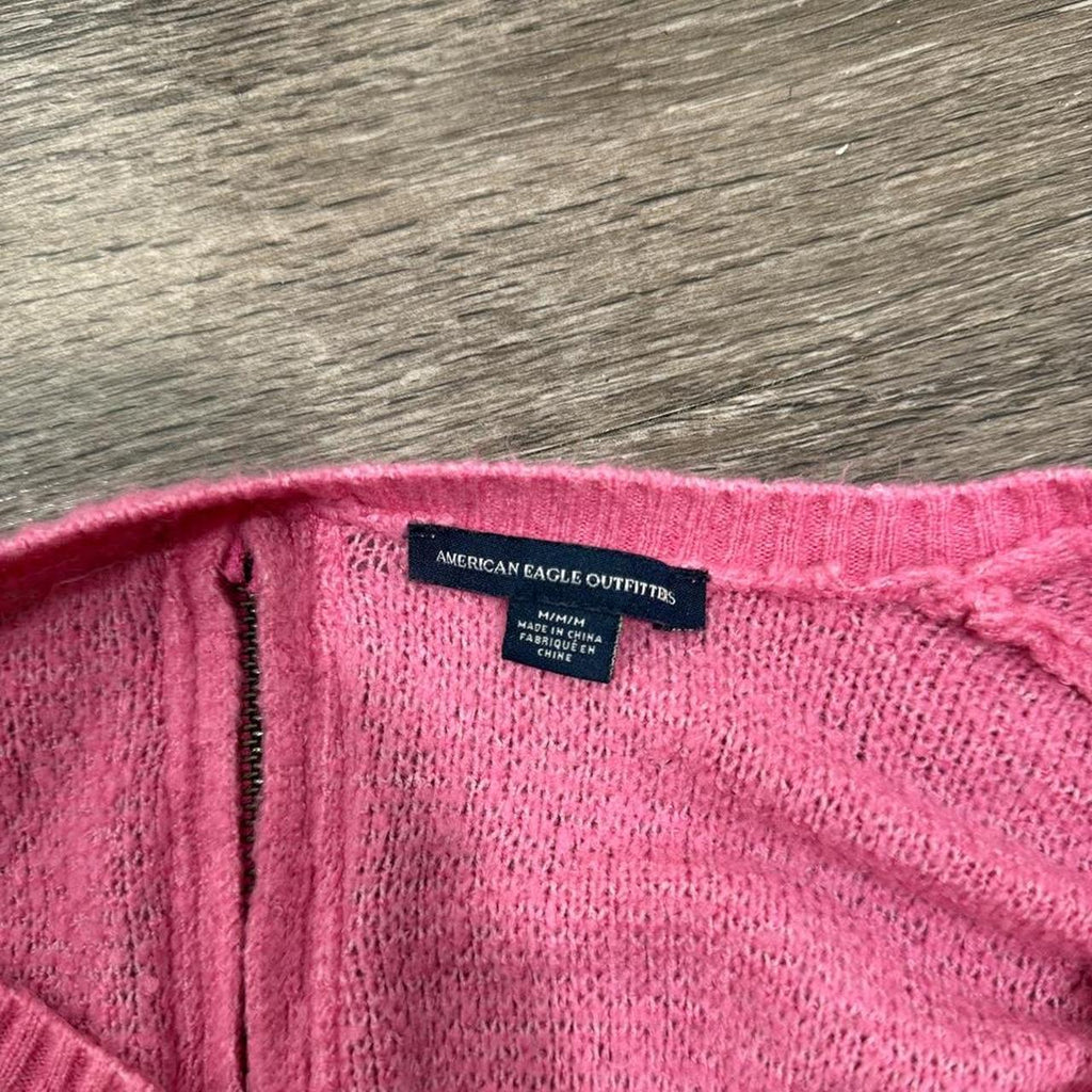 Y2K American Eagle Pink sweater – Women's Used Clothing