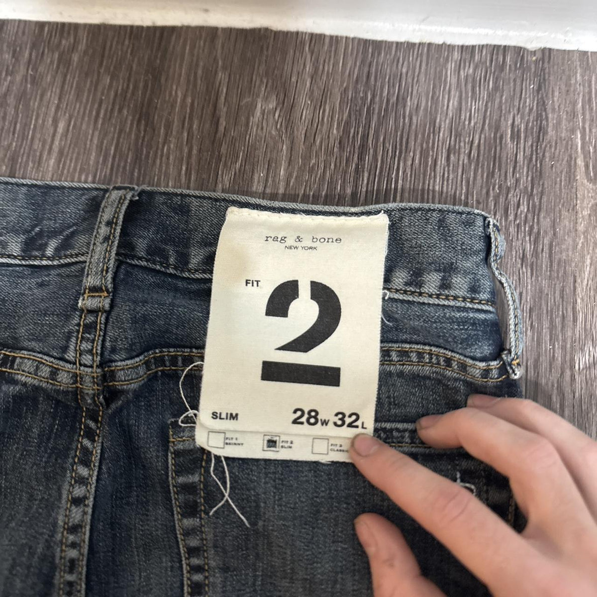 Y2K Rag & Bone Blue and Navy jeans – Women's Used Clothing