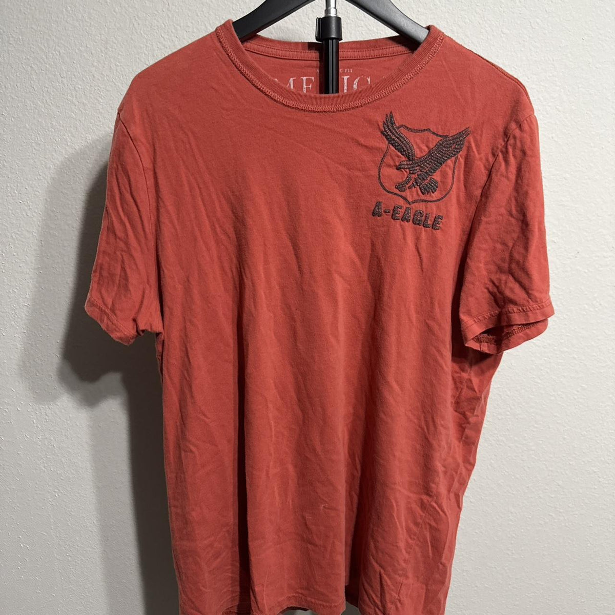 Y2K American Eagle Orange and Red Tee – Women's Used Clothing