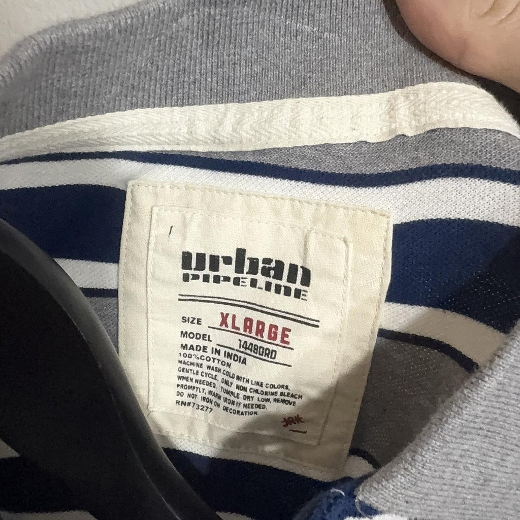 Y2K Pipe Line Blue polo – Women's Used Clothing