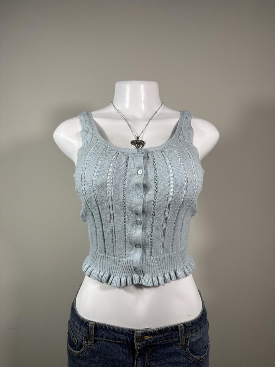 Y2K American Eagle Light Blue Tank Top – Women's Used Clothing