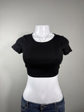 Y2K H&M Black crop top – Women's Used Clothing