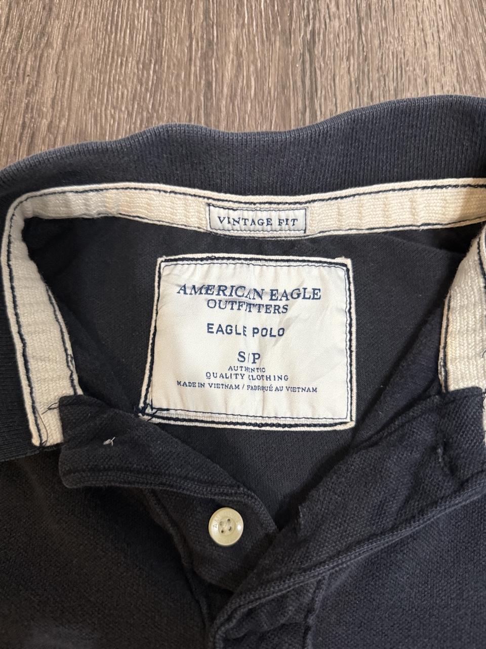 Y2K American Eagle Black and Navy Polo – Women's Used Clothing