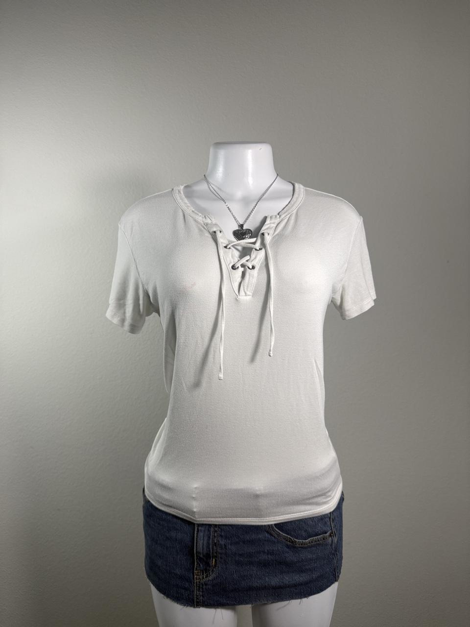 Y2K American Eagle White Top – Women's Used Clothing