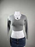 Y2K Bozzolo Grey crop top – Women's Used Clothing