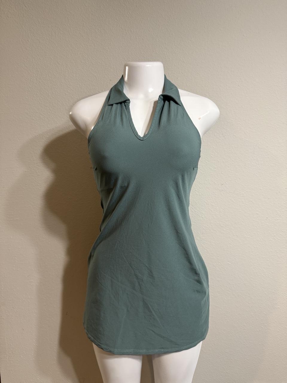 Y2K Abercrombie & Fitch Green and Blue top – Women's Used Clothing