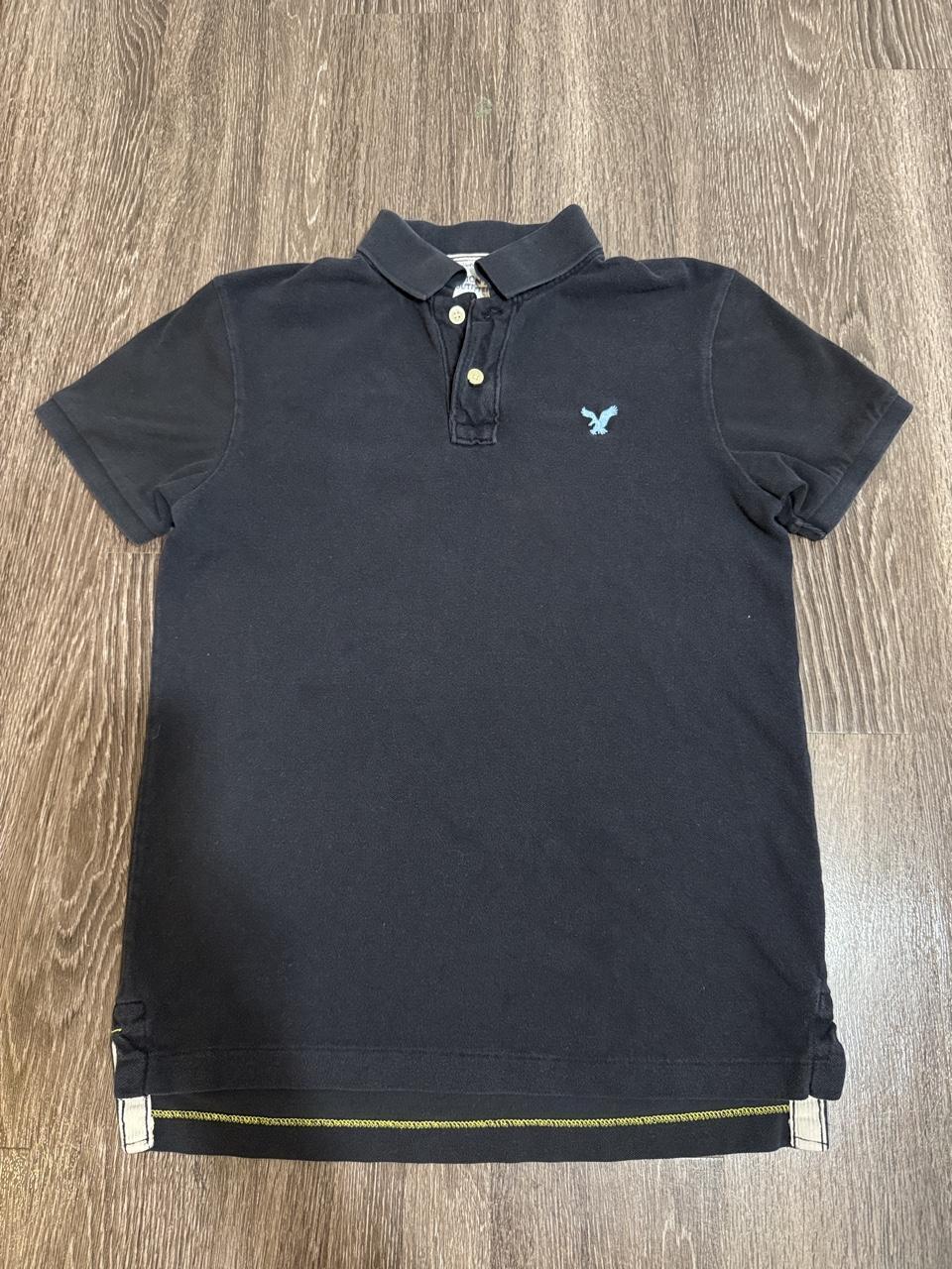 Y2K American Eagle Black and Navy Polo – Women's Used Clothing
