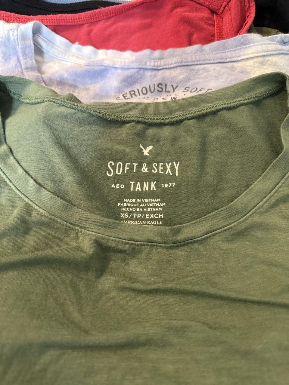 Y2K American Eagle Olive tank top – Women's Used Clothing