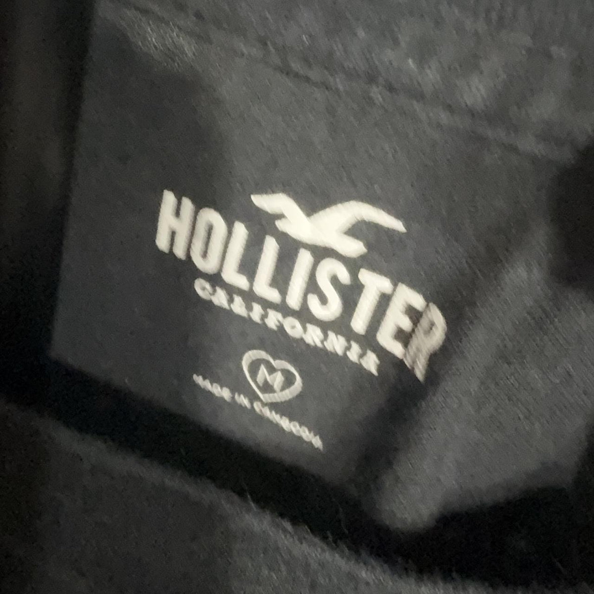 Y2K Hollister Co. Black and Grey tshirt – Women's Used Clothing