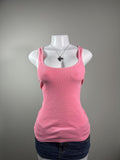 Vintage American Eagle boyfriend ribbed tank top, women's Y2K used clothing, front view