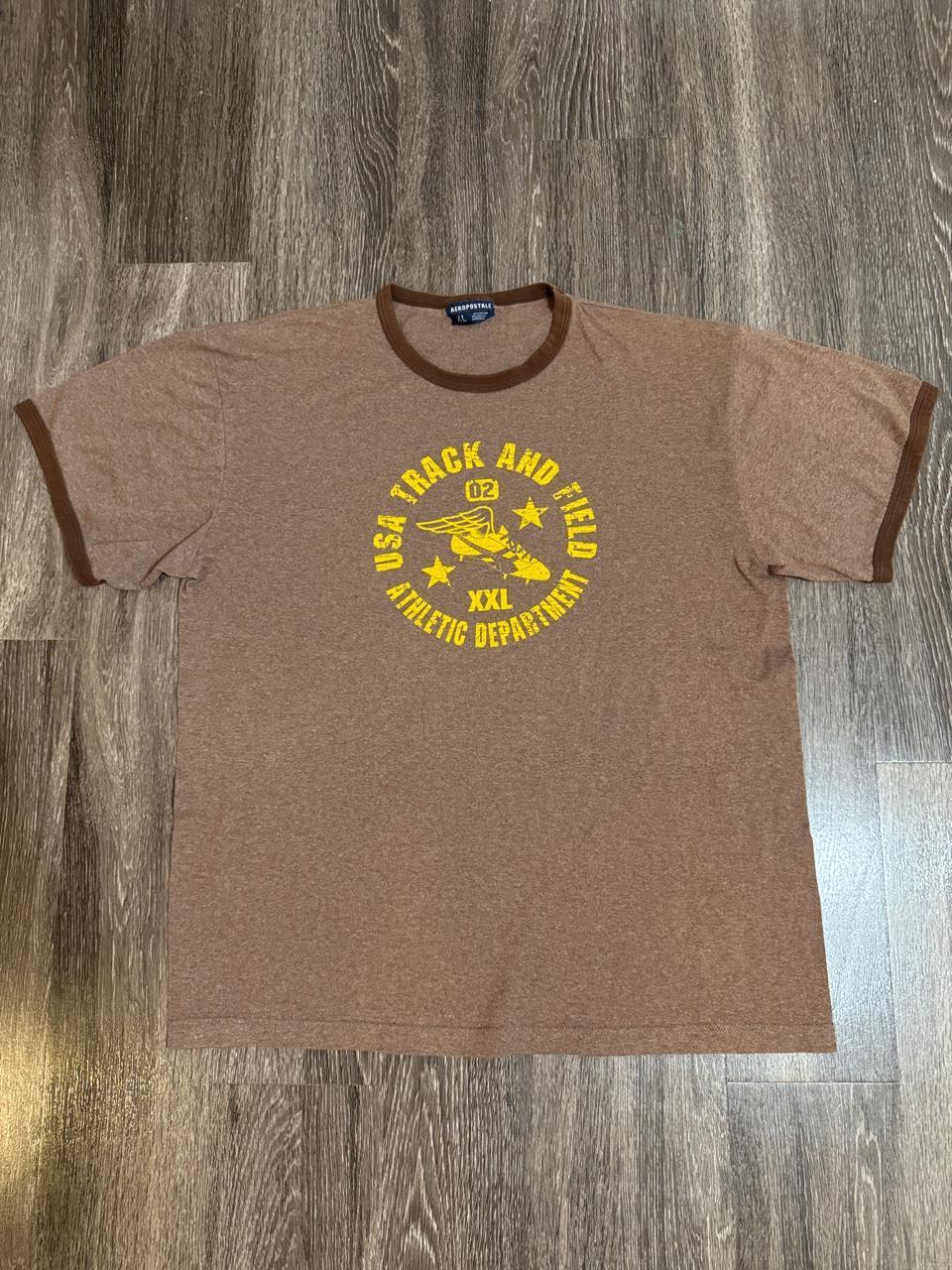 Y2K Aéropostale Brown and Tan tee – Women's Used Clothing