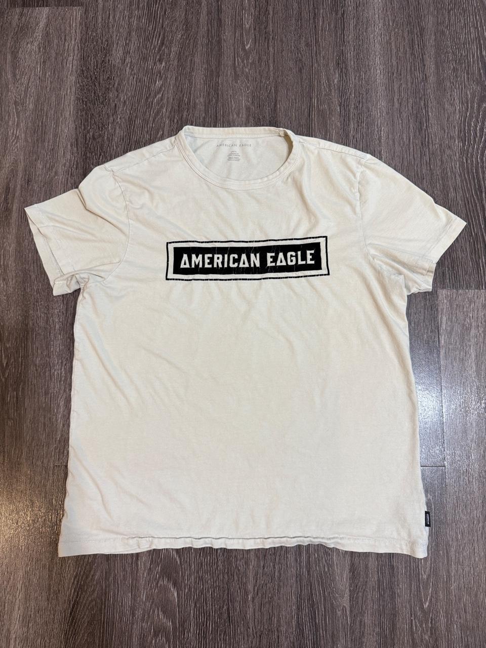 Y2K American Eagle White and Cream tee – Women's Used Clothing