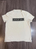 Y2K American Eagle White and Cream tee – Women's Used Clothing